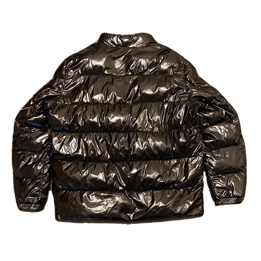 Calvin Klein men’s Shiny Black Puffer Coat with zipper and - size medium - Picture 5 of 10